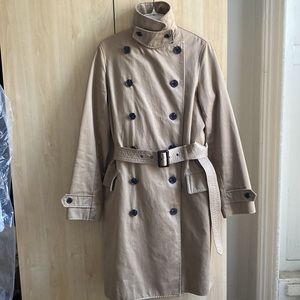 UNIQLO Ined de la Fressange Sherling lined cotton trench coat Sz S